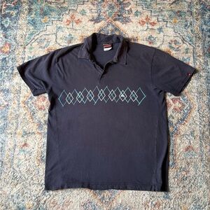 Vintage Quiksilver Diamonds Polo Shirt Large